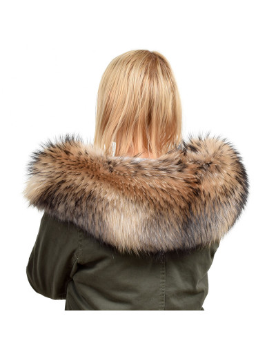 XXL Raccoon Fur Hood Trim Fur Collar Fur For Hood (84cm)