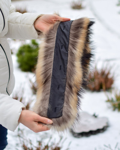Raccoon Fur Hood Trim Fur Collar Fur For Hood (78cm)
