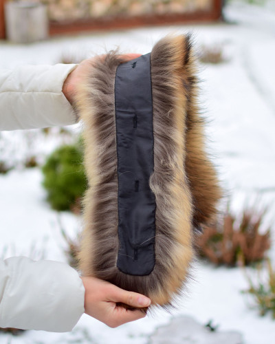 Raccoon Fur Hood Trim Fur Collar Fur For Hood (76cm)