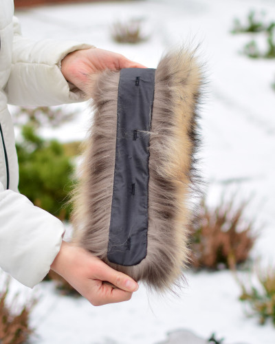 Raccoon Fur Hood Trim Fur Collar Fur For Hood (68cm)