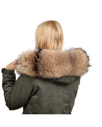 Raccoon Fur Hood Trim Fur Collar Fur For Hood (71cm)