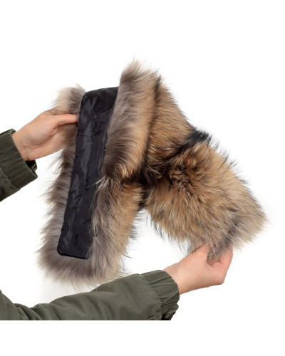 Raccoon Fur Hood Trim Fur Collar Fur For Hood (71cm)