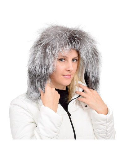 Silver Fox Fur Hood Trim Fur Collar Fur For Hood (71cm)