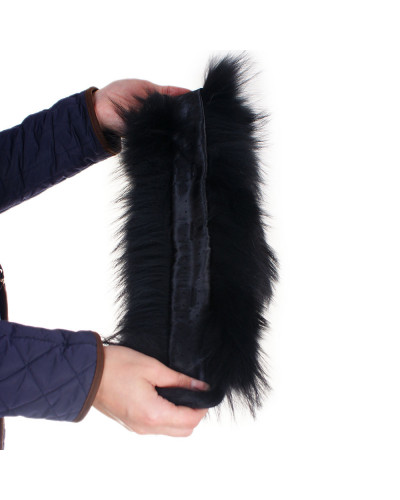 Limited Edition - Black Raccoon Fur Hood Trim (70cm)