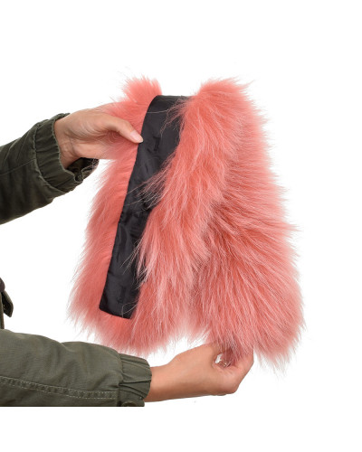 Limited Edition - Pink Raccoon Fur Hood Trim (72cm)
