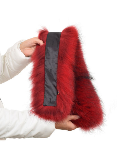 Red Raccoon Fur Hood Trim (72cm)
