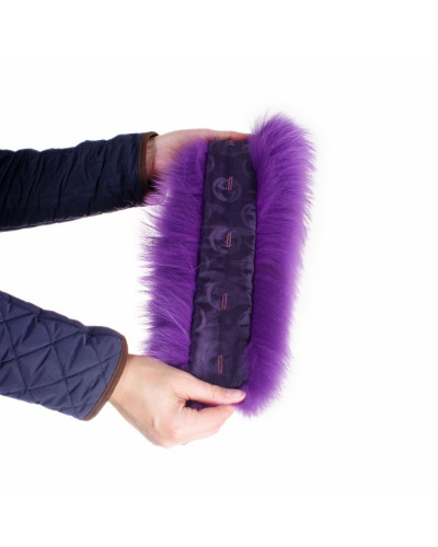 Limited Edition - Purple Raccoon Fur Hood Trim (68cm)