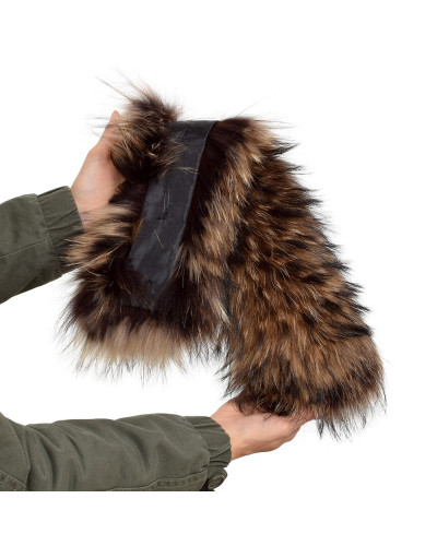 Limited Edition - Dyed Raccoon Fur Hood Trim (68cm)