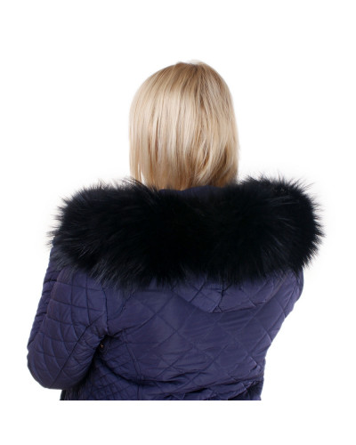 Custom-made Fur For Hood Black Raccoon Fur Hood Trim
