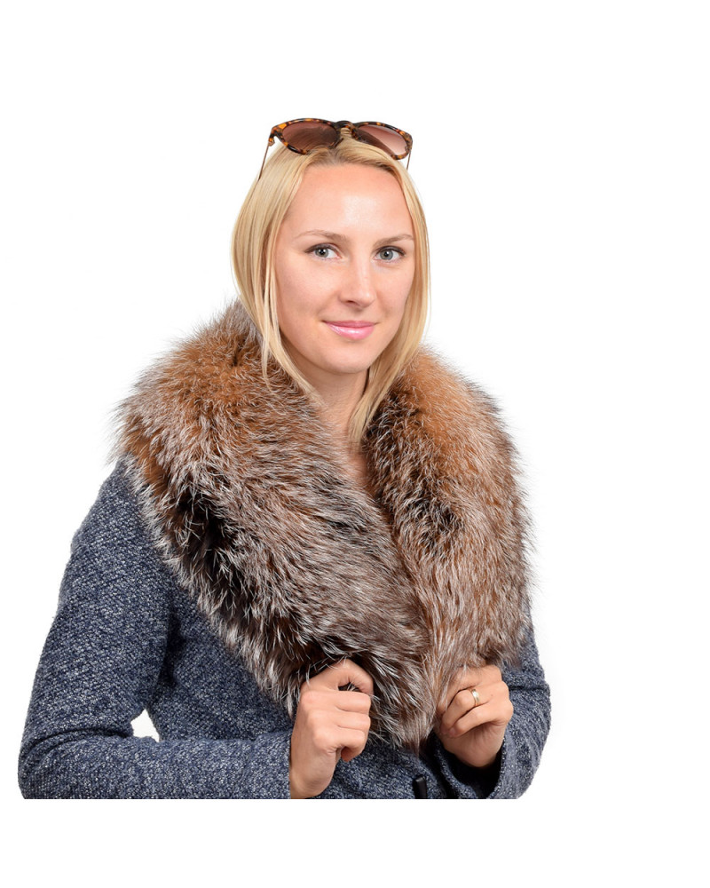 Limited Edition - Dyed Silver Fox Fur Collar Stole