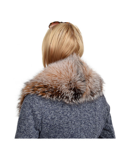Limited Edition - Dyed Silver Fox Fur Collar Stole