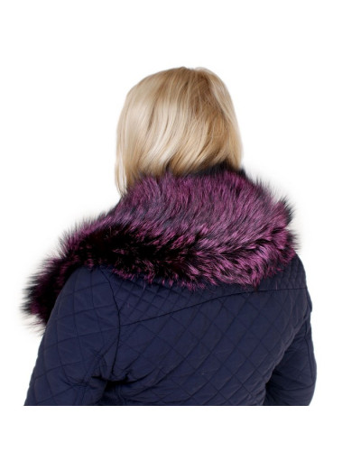 Limited Edition - Dyed Pink Silver Fox Fur Collar Stole