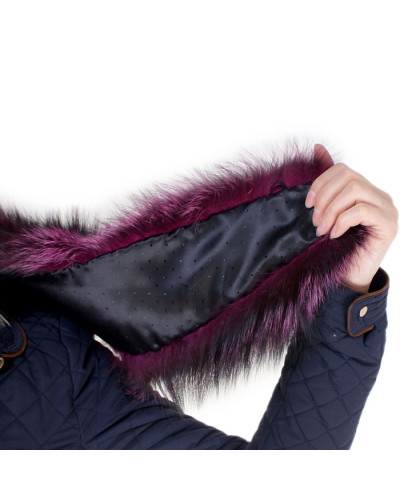 Limited Edition - Dyed Pink Silver Fox Fur Collar Stole
