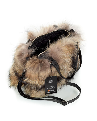 Genuine Raccoon Fur Handbag / Raccoon Fur Purse