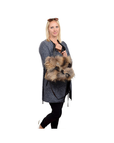 Genuine Raccoon Fur Handbag / Raccoon Fur Purse