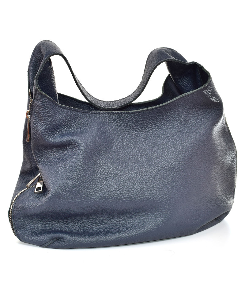 Ladies' navy blue leather bag