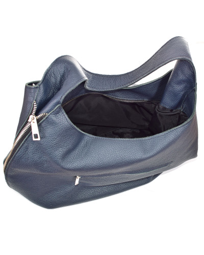 Ladies' navy blue leather bag