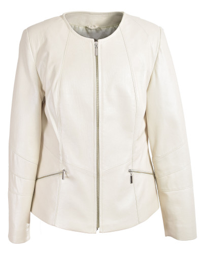 Women's leather jacket - pearl chanel