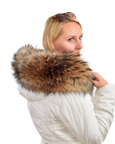 Raccoon Fur Hood Trim Fur Collar Fur For Hood (74cm)