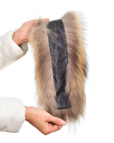 Raccoon Fur Hood Trim Fur Collar Fur For Hood (74cm)