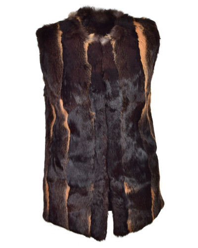Women's Vest made of natural rabbit fur