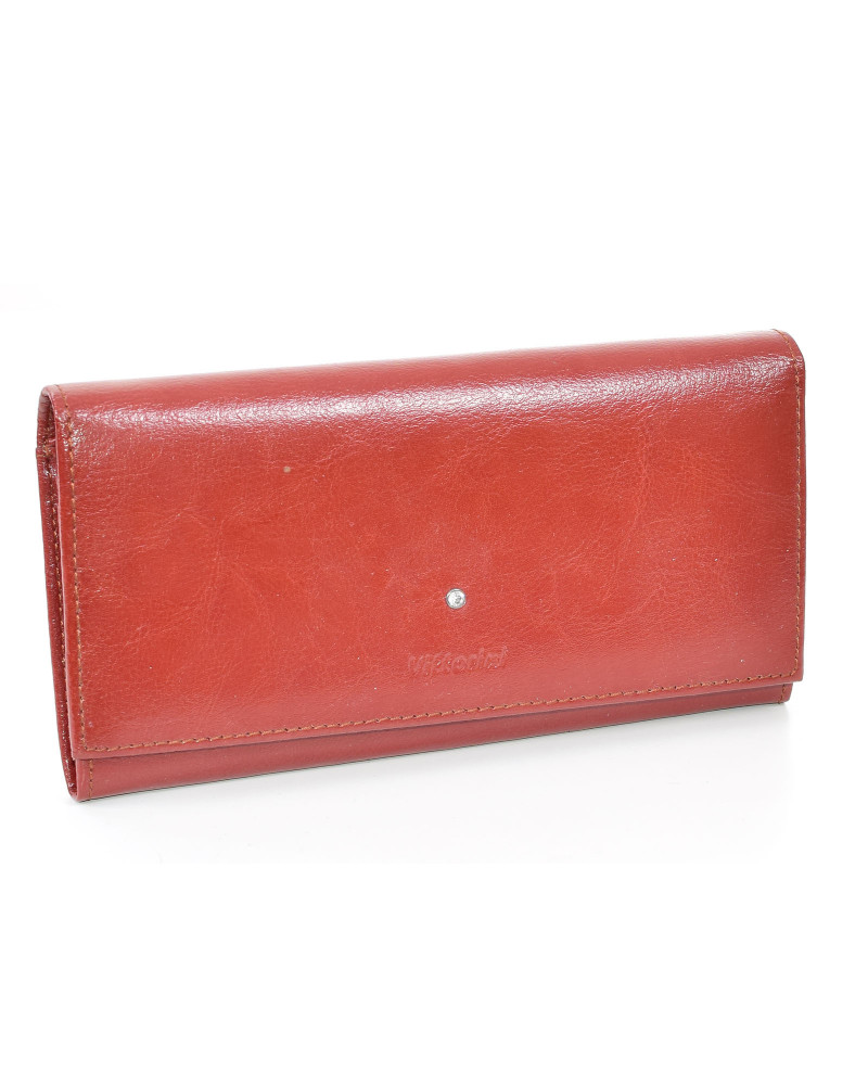 Women's brown leather wallet
