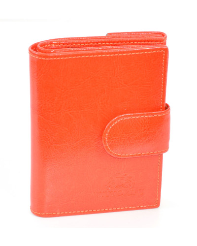 Women's orange leather wallet