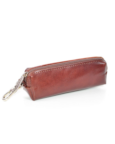 Brown leather case for keys
