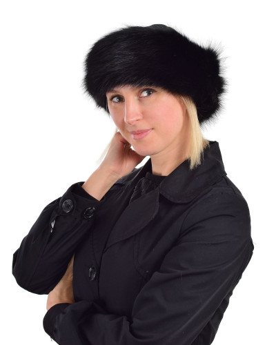 Nutria Fur Roller Hat with Sheepskin Top