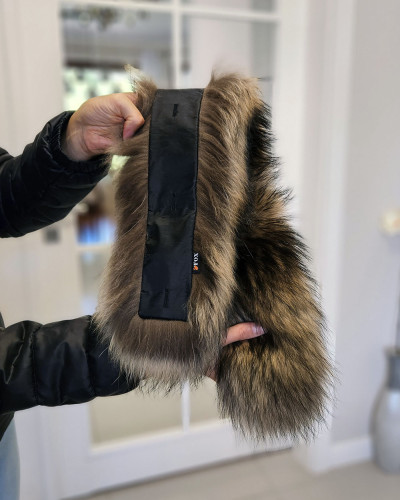 Raccoon Fur Hood Trim Fur Collar Fur For Hood (78cm)