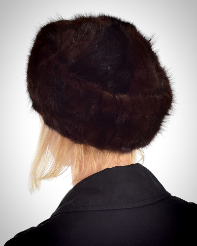 Women's Mink Fur Roller Hat