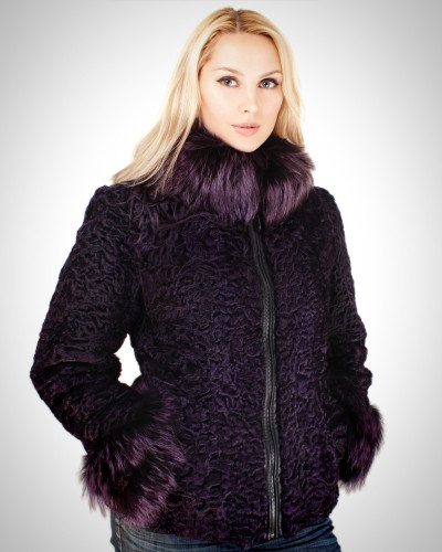 Purple Persianer Broadtail Caracul Fur