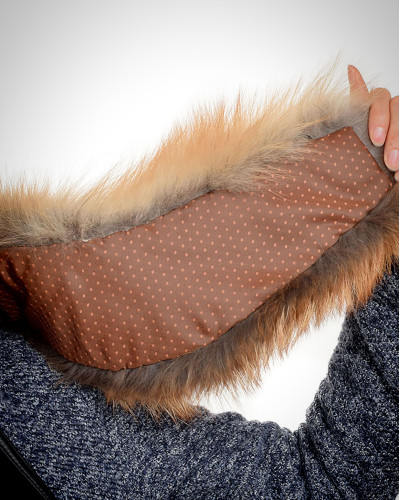 Gold Fox Fur Collar Stole Wrap