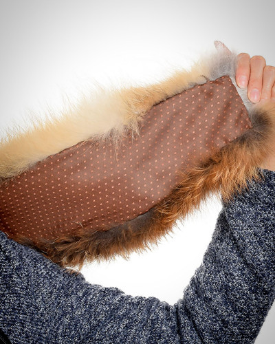 Genuine Red Fox Fur Collar Wrap Shawl Stole