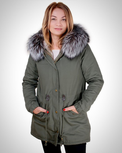 Parka with Hood of Silver Fox Fur