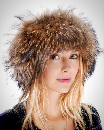 Genuine Raccoon Fur Headband Fur Ear Warmer