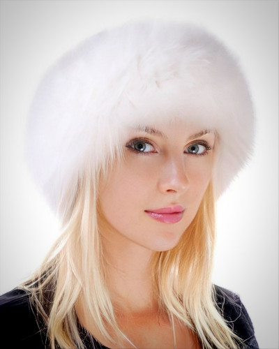Genuine White Fox Fur Headband Fur Ear Warmer