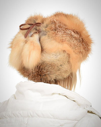 Genuine Women's Red Fox Fur Ushanka Hat II