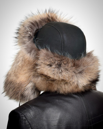Genuine Men's Raccoon Fur Hat II Fur Ushanka Hat