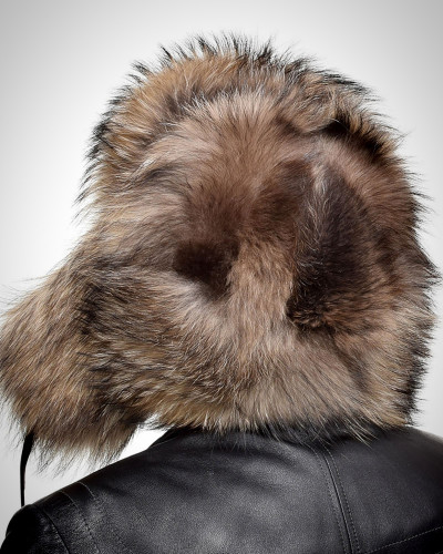 Genuine Men's Raccoon Fur Hat III Fur Ushanka Hat