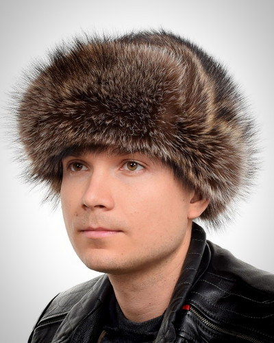 Genuine Men's Raccoon Fur Hat Fur Bomber Hat