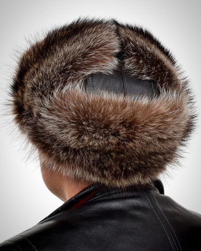Genuine Men's Raccoon Fur Hat Fur Bomber Hat
