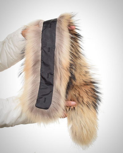 Raccoon Fur Hood Trim Fur Collar Fur For Hood (90cm)